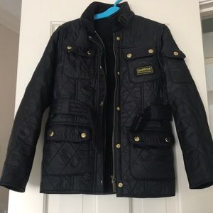 BEIC Barbour Girls Medium Black Quilted Jacket